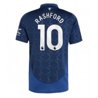 Camiseta Manchester United Marcus Rashford #10 Visitante Equipación 2024-25 manga corta